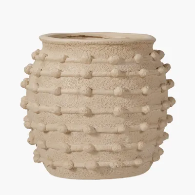 Cream Bobble Fibrestone Decorative Planter Large