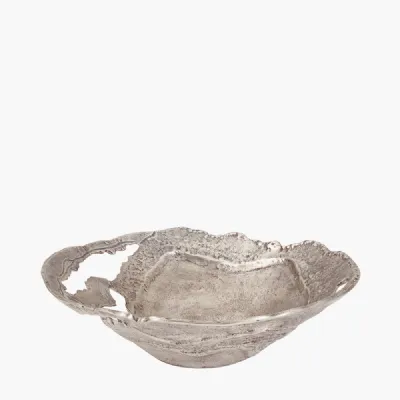 Antique Silver Cast Metal Decorative Bowl