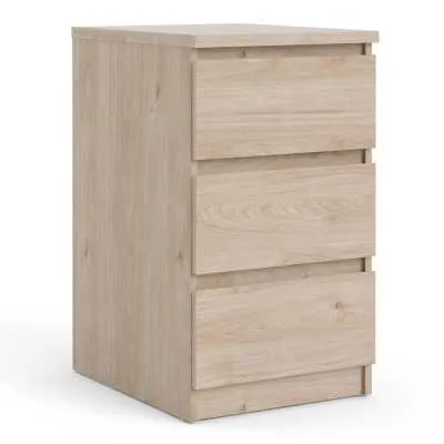 Bedside 3 Drawers in Jackson Hickory Oak