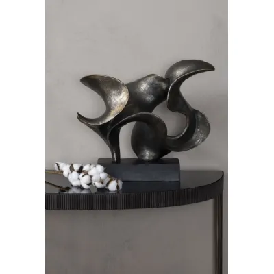 Large Bronze Resin Romulus Sculpture on Black Base