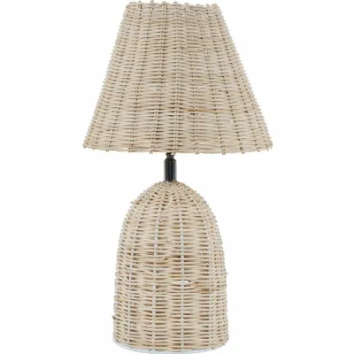 Mini Rattan Lamp Base and Shade
