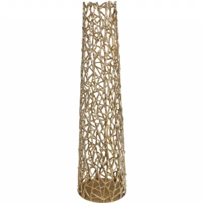 Gold Metal Twigs Designed Tall Floor Vase