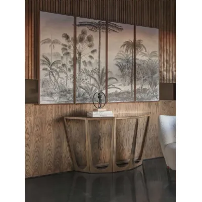 Monochrome Set of 4 Palm Tree Framed Canvas Prints 180x120cm