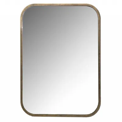 Gold Iron Aged Framed Large Rectangular Wall Mirror