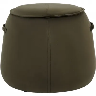 Green Velvet Fabric Standard Upholstered Stool Tapered Seat