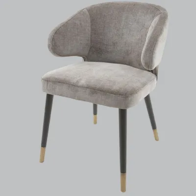 Mouse Chenille Fabric Wing Back Occasional Chair