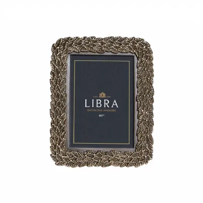 Antiqued Gold Leaf Photo Frame 5x7