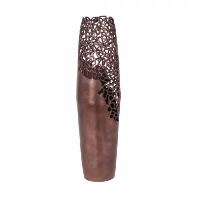 Bronze Aluminium Small Coral Effect Decorative Vase