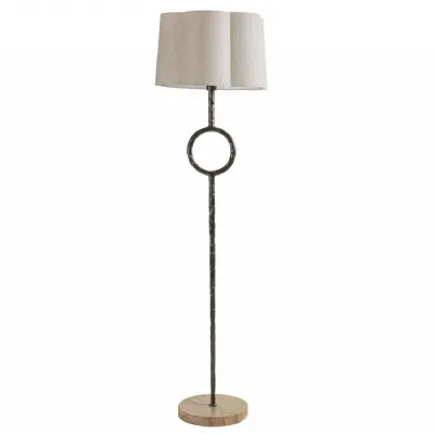 Gilded Gark Bronze Metal Floor Lamp with Marble Base