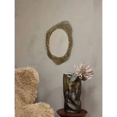 Gold Aluminium Honeycomb Large Wall Mirror