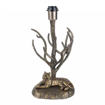 Antique Brass Aluminium Tiger Table Lamp Base Only