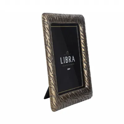 Kavari Tiger Photo Frame 8x10 Antique Brass, Gold