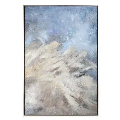 Multicoloured Heavy Textured Framed Canvas Wall Art 80x120cm