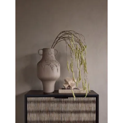 Brown Metal Tall Rustic Textured Floor Vase