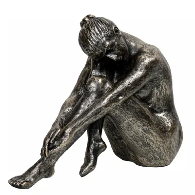 Relaxed Female Sculpture Antique Gold