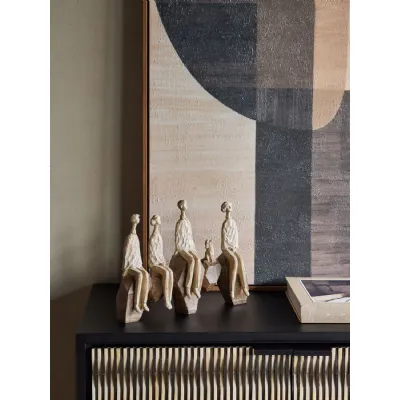 Brown Family Seated Forms Set of 5 Sculpture