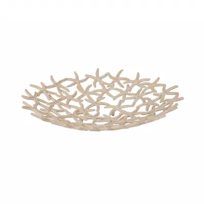Beige Aluminium Starfish Design Bowl with Cast Iron Detail