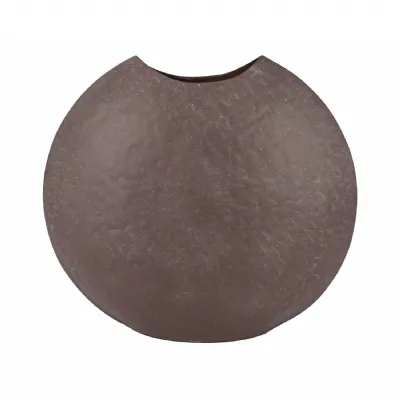 Brown Marble Effect Aluminium Sculptural Design Vase