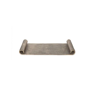 Hillcrest Scroll Antique Gold Aluminium Tray
