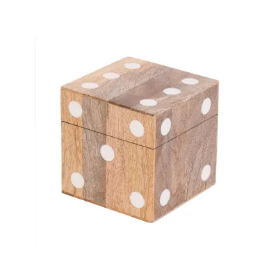 Marlington Wood And Resin Dice Box With 5 Dice