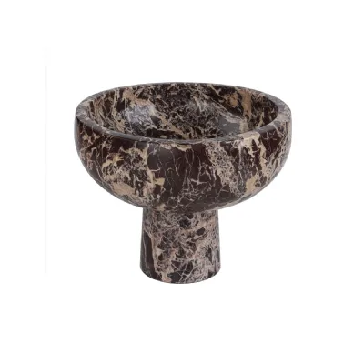 Bellaro Cherry Gold Marble Footed Bowl