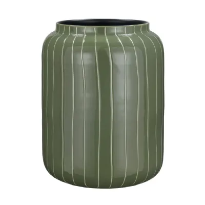 Alvera Stripe Enamel Vase 27 Cm