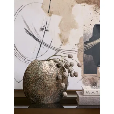 Bronze Aged Mettalic Finish Aluminium Decorative Vase