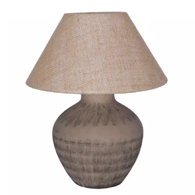 Virelle Brown Ceramic Table Lamp 41cm With Shade