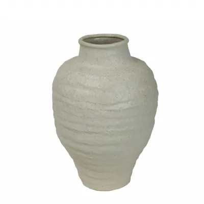 Alba Ivory Speckled Glazed Ceramic Vase 41.5cm