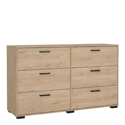 Sofia Double Dresser 6 Drawers Jackson Hickory