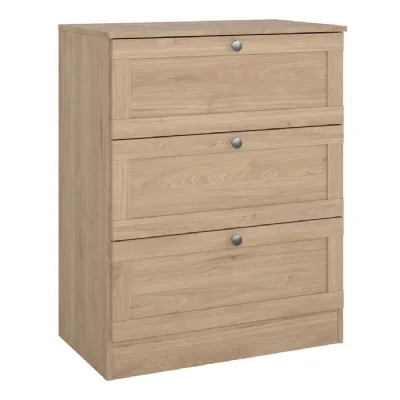 Brande Chest with 3 Frame Drawers in Jackson Hickory