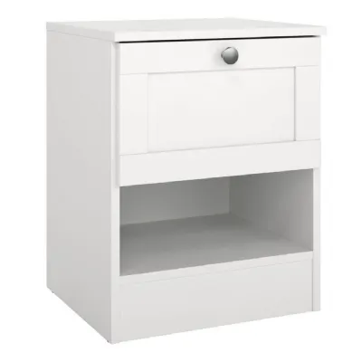 Brande Nightstand with 1 Frame Drawer in White