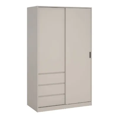Naia Wardrobe with 1 Sliding Door 1 Std Door & 3 Drawers in Cashmere
