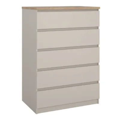 Naia Chest of 5 Drawers in Cashmere Jackson Hickory