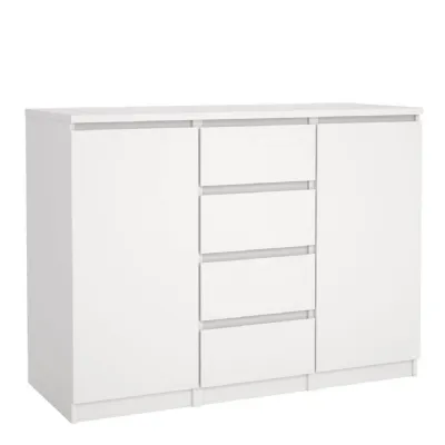 Naia Sideboard 4 Drawers 2 Doors in White