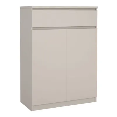 Naia Shoe cabinet with 2 Doors 1 Drawer in Cashmere