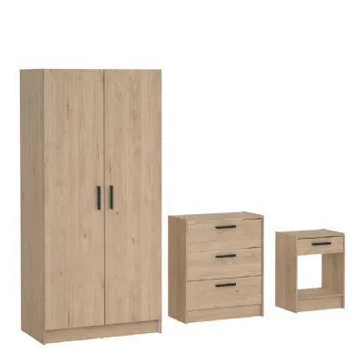 Escape Wardrobe, Chest and Nightstand in Jackson Hickory