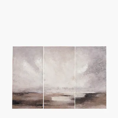 S 3 Grey and Neutrals Abstract Landscape Canvases