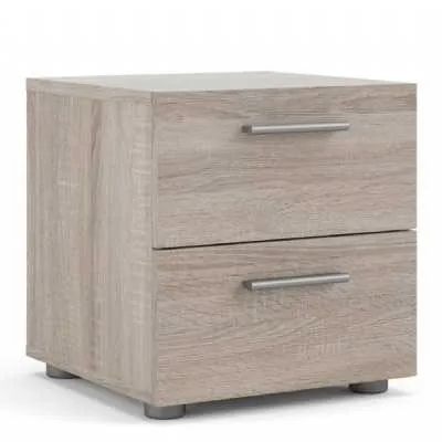 Pepe Bedside 2 Drawers in Truffle Oak