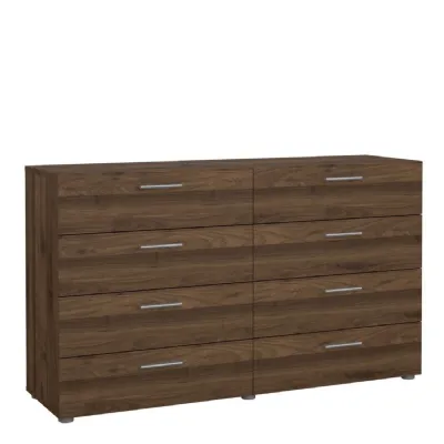 Pepe Wide Chest of 8 Drawers in Walnut