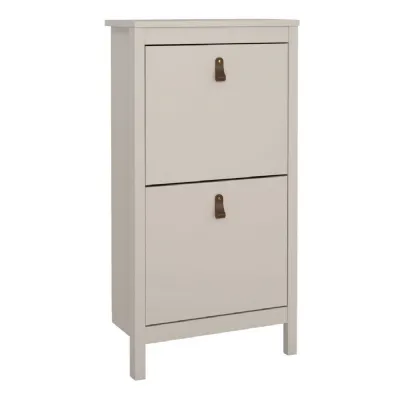 Barcelona Shoe Cabinet 2 Flip Down Doors in Cashmere