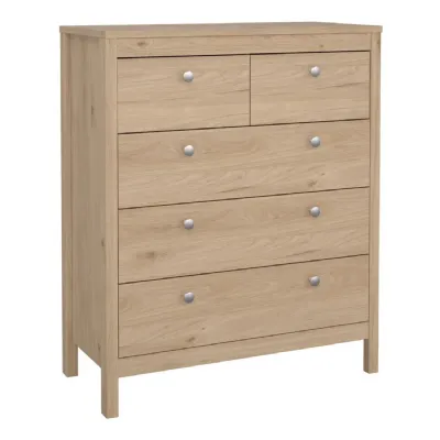 Madrid Chest 3+2 Drawers in Jackson Hickory Oak