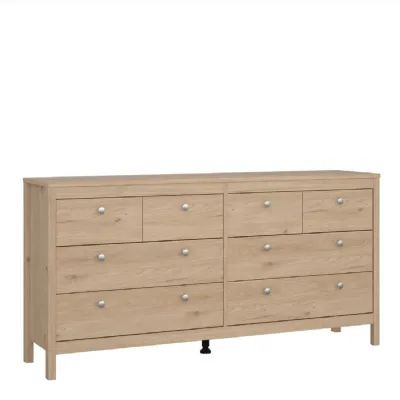 Madrid Double Dresser 4+4 Drawers in Jackson Hickory Oak