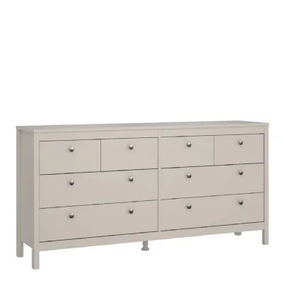 Madrid Double Dresser 4+4 Drawers in Cashmere