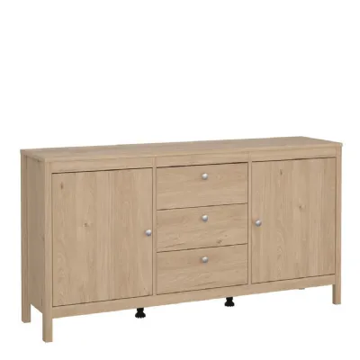 Madrid Sideboard 2 Doors 3 Drawers in Jackson Hickory Oak