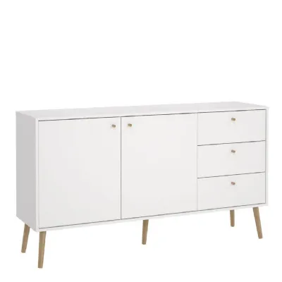 Cumbria Sideboard 2 Doors + 3 Drawers White