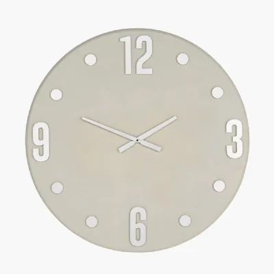 Cool Grey and Silver Metal Retro Wall Clock