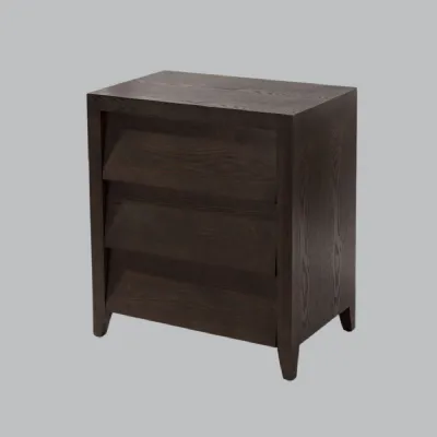 Chocolate Wooden Chest of 3 Drawers Stained Finish