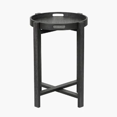 Marmara Dark Grey Oak Veneer Side Table