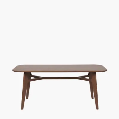 Elias Dark Ash Wood Retro Dining Table